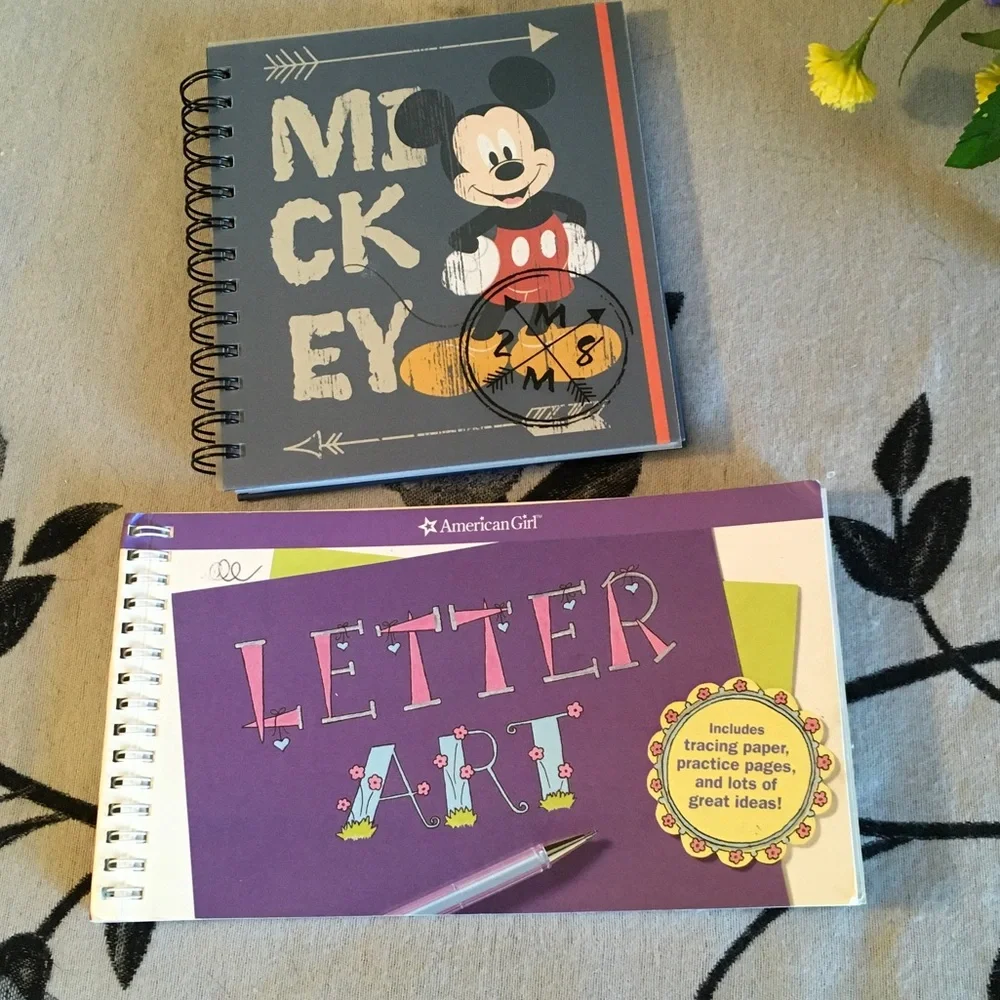 American Girl Purple and Pink Letter Art Workbook